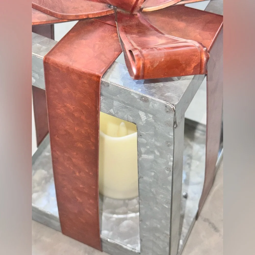 Elegant Copper and Silver Lantern